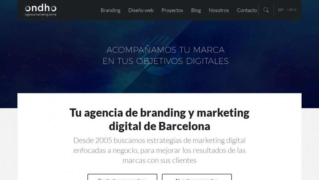 Screenshot of Ondho's Website