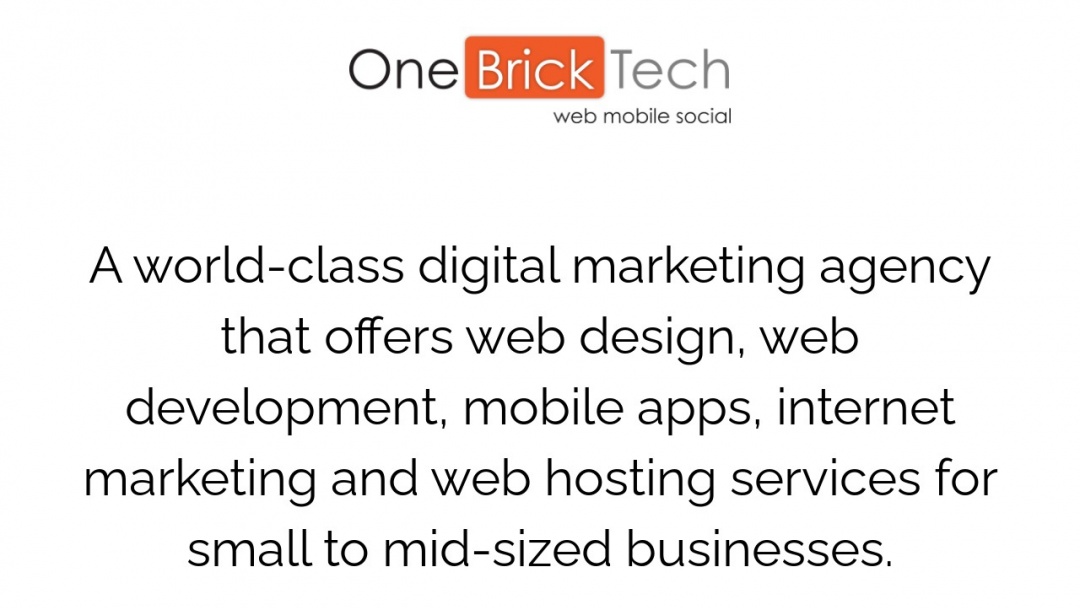 Screenshot of One Brick Tech's Website