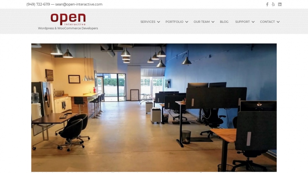 Screenshot of Open Interactive Inc.'s Website