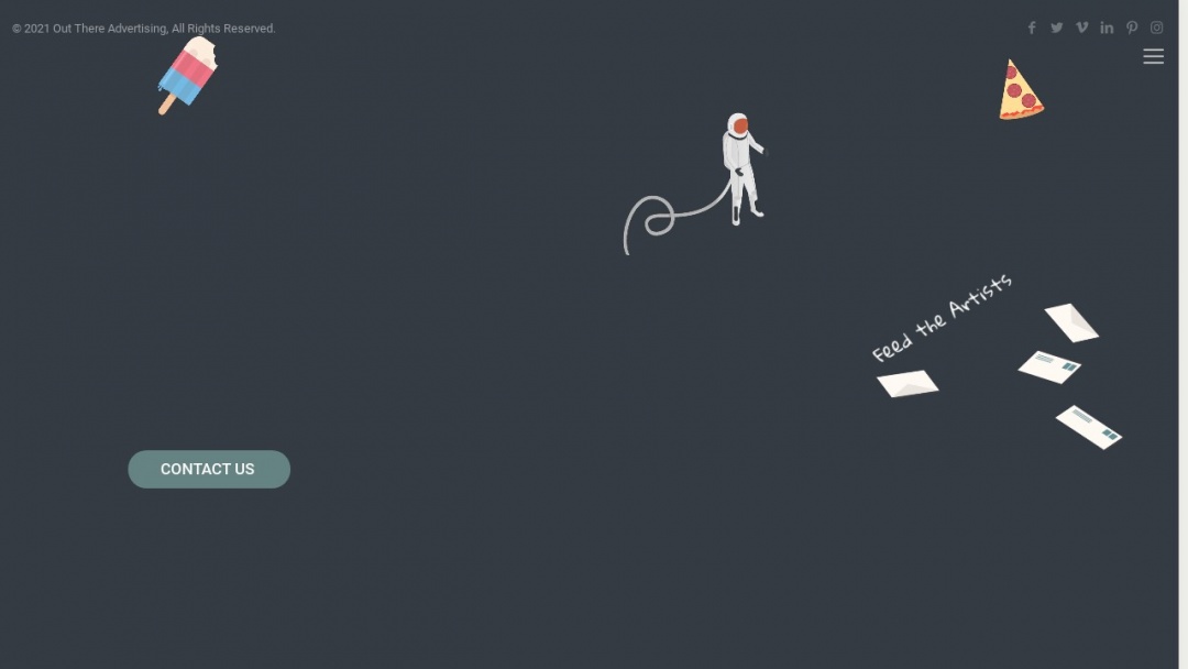 Screenshot of Out There Creative's Website