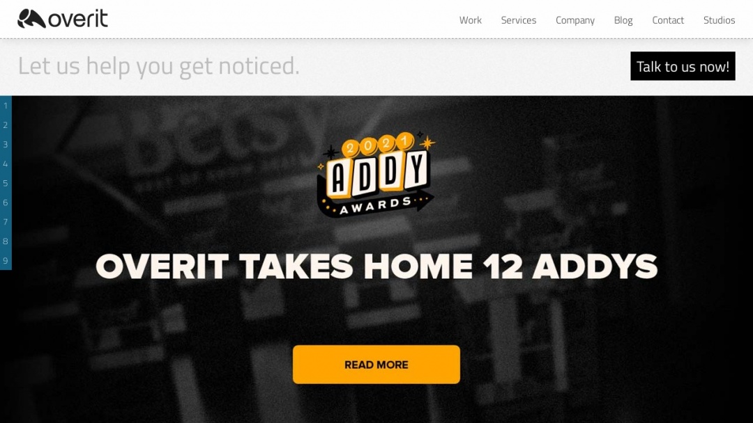 Screenshot of Overit's Website