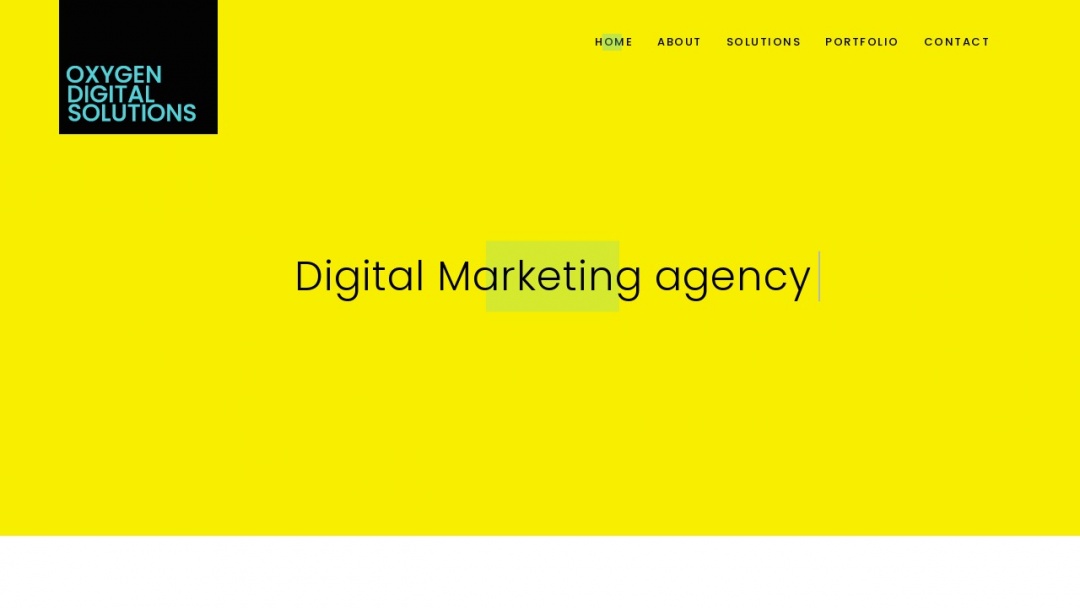 Screenshot of Oxygen Digital Solutions's Website