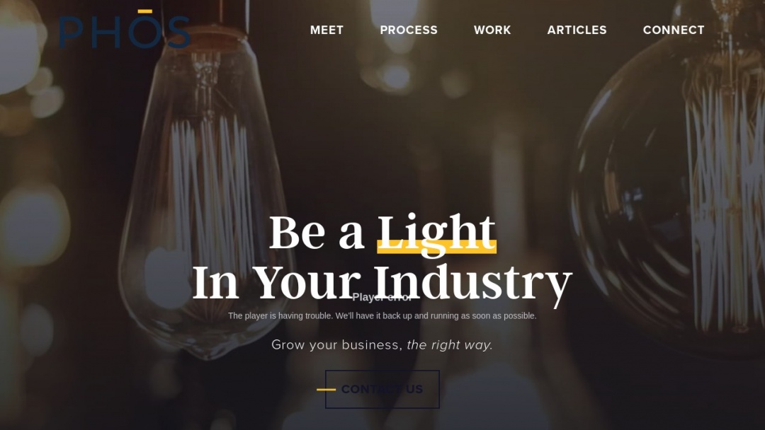 Screenshot of PHOS Creative's Website