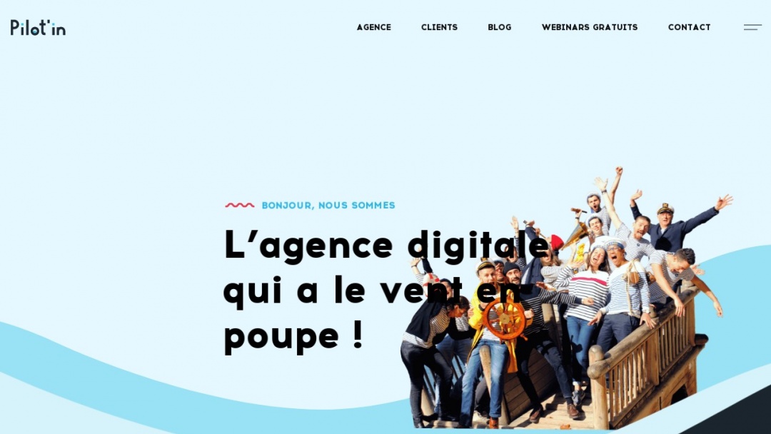 Screenshot of Pilot'in's Website