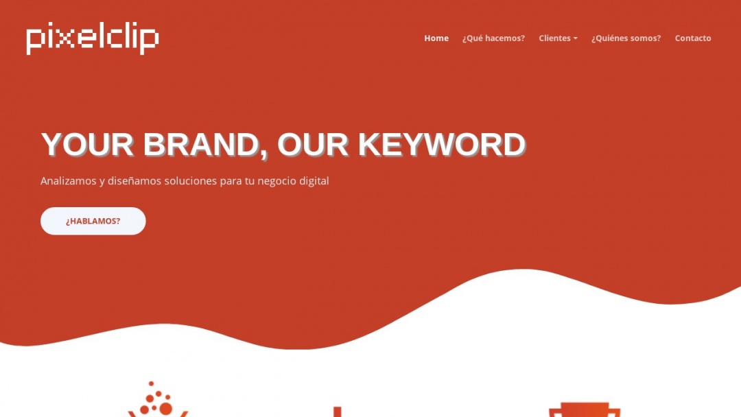 Screenshot of Pixelclip's Website