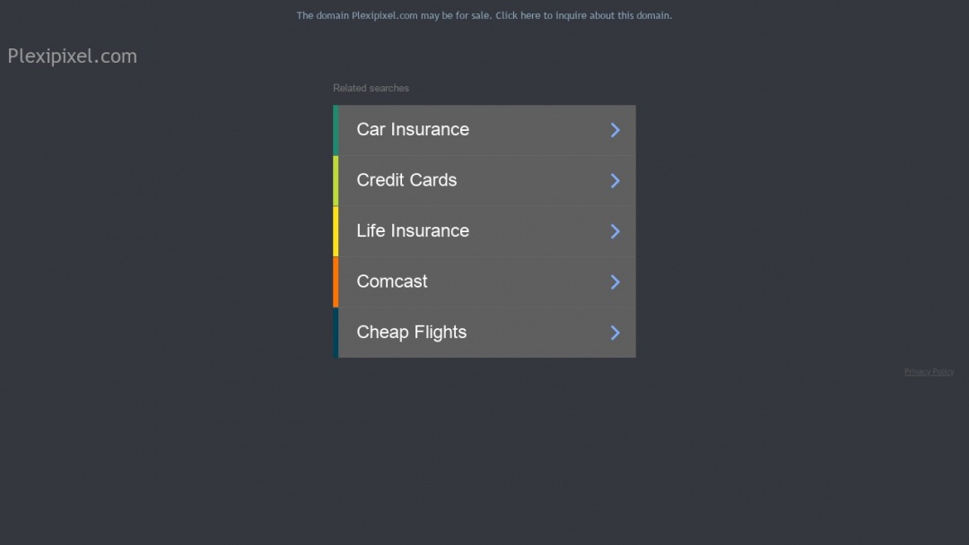 Screenshot of Plexipixel's Website