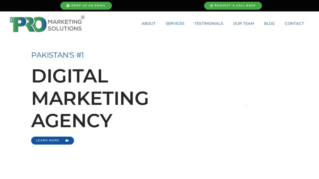 Screenshot of PRO Marketing Solutions's Website