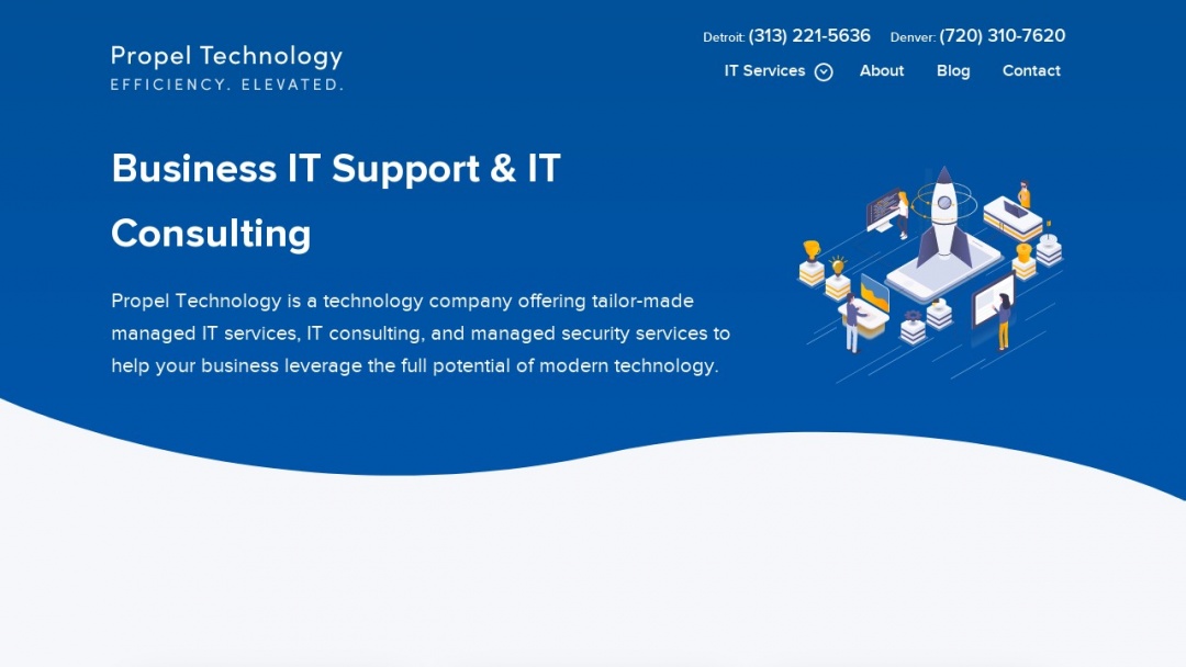 Screenshot of Propel Technology's Website