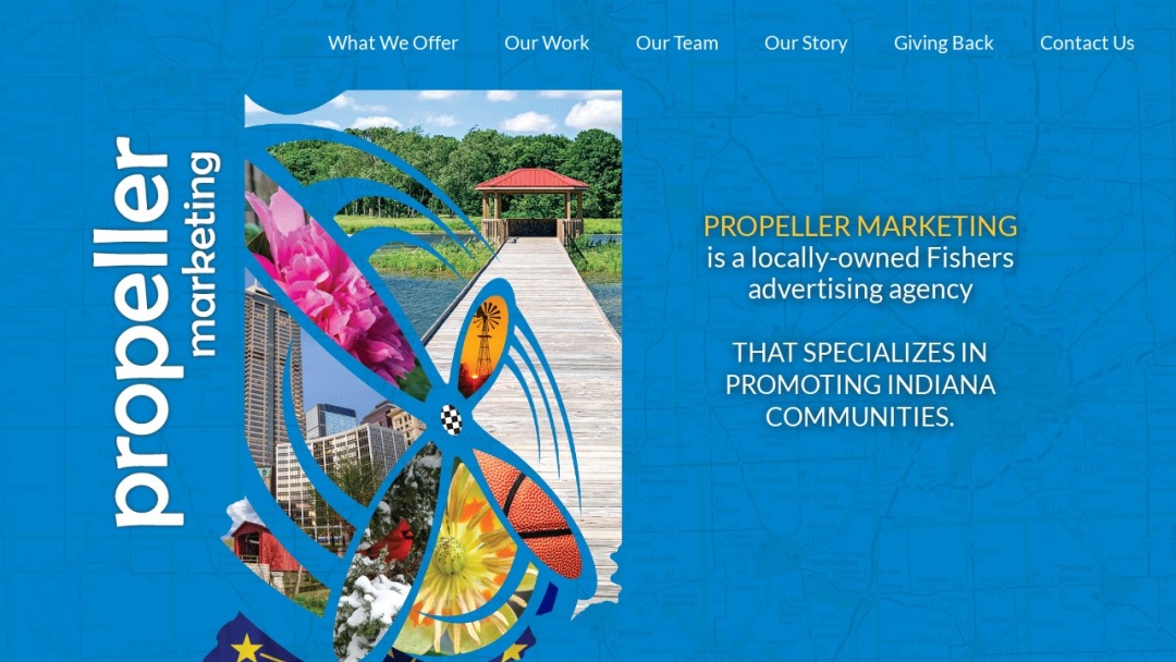 Screenshot of Propeller Marketing's Website