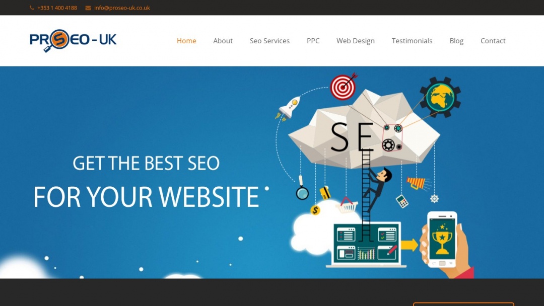 Screenshot of Proseo UK's Website