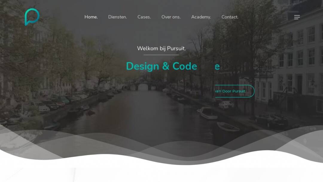 Screenshot of Pursuit's Website