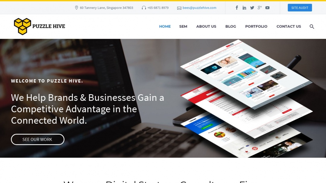 Screenshot of Puzzle Hive Pte Ltd's Website