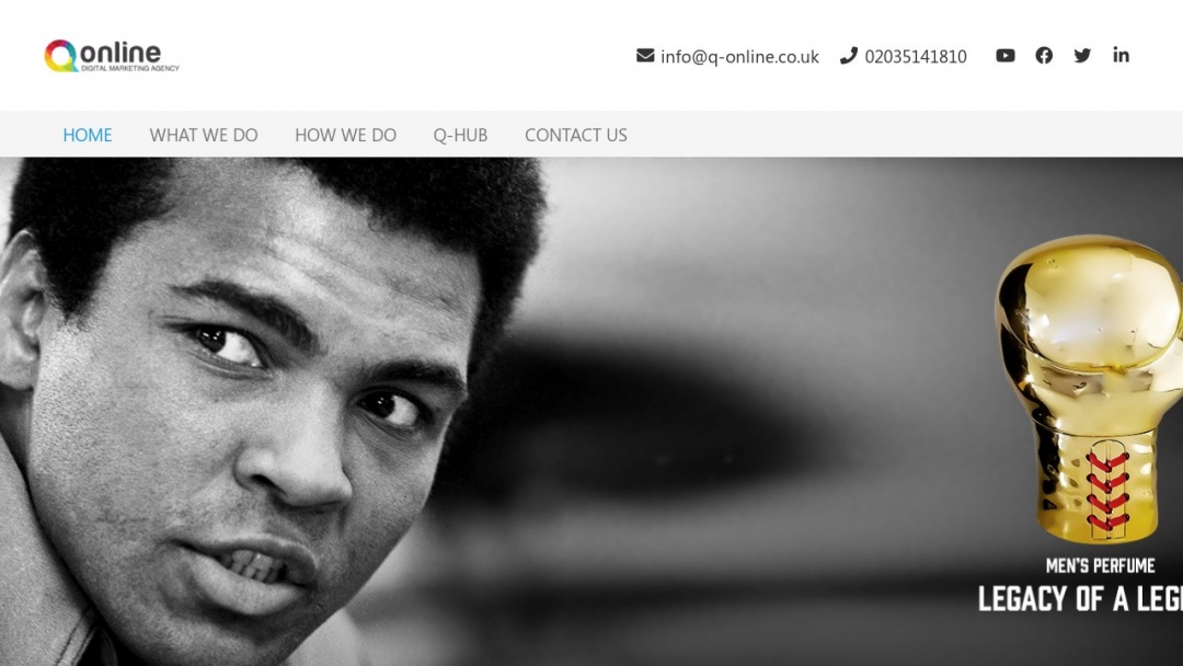 Screenshot of Q-Online's Website