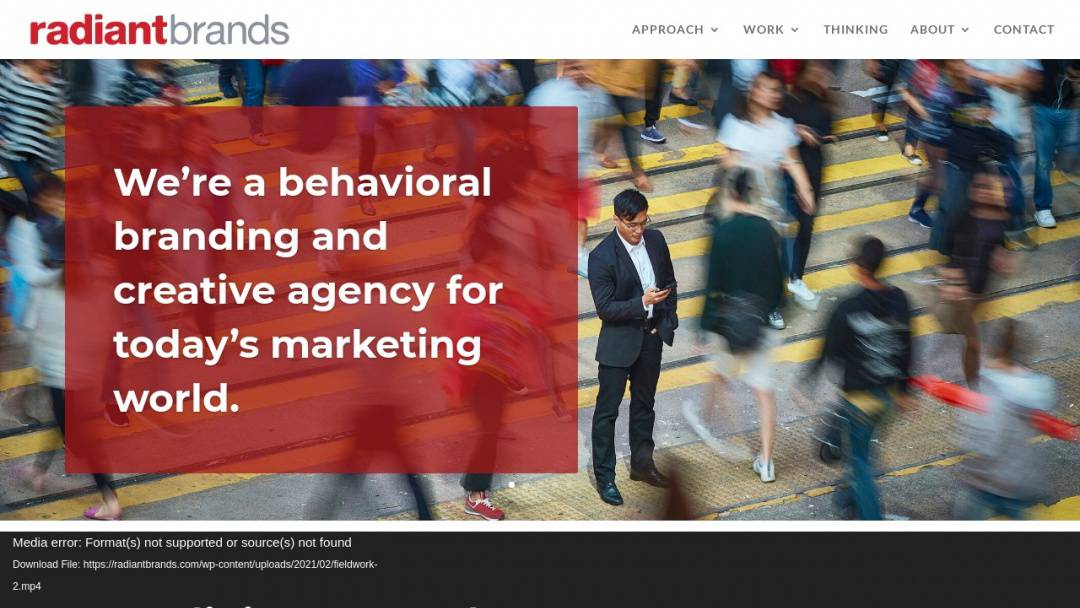 Screenshot of RadiantBrands's Website