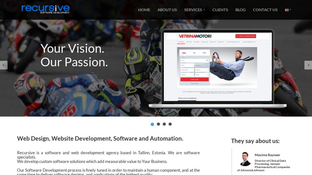 Screenshot of Recursive's Website