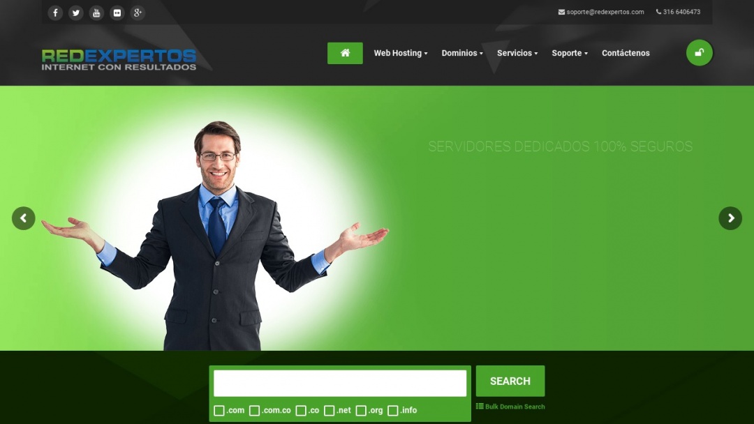 Screenshot of Red Expertos's Website