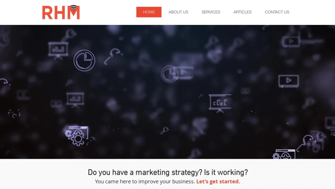 Screenshot of Robert Hebert Media's Website
