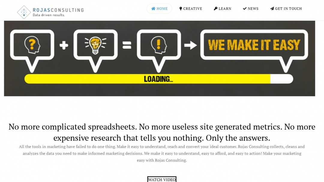 Screenshot of Rojas Consulting LLC's Website