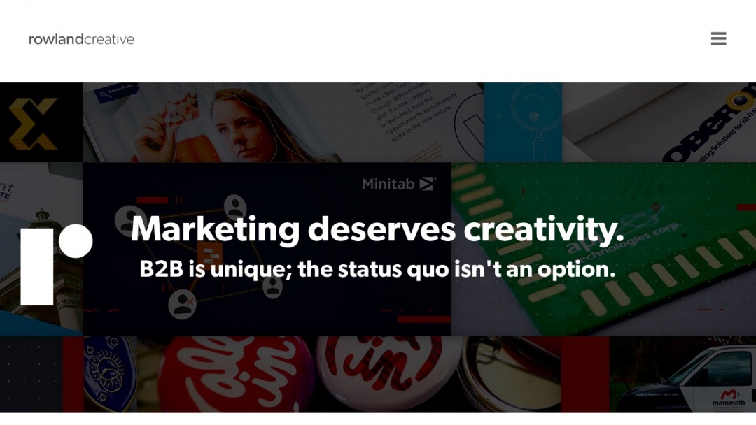 Screenshot of Rowland Creative's Website