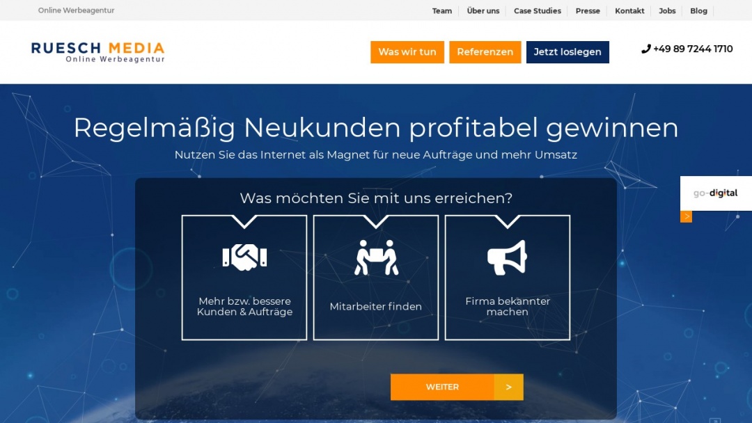 Screenshot of RUESCH MEDIA's Website