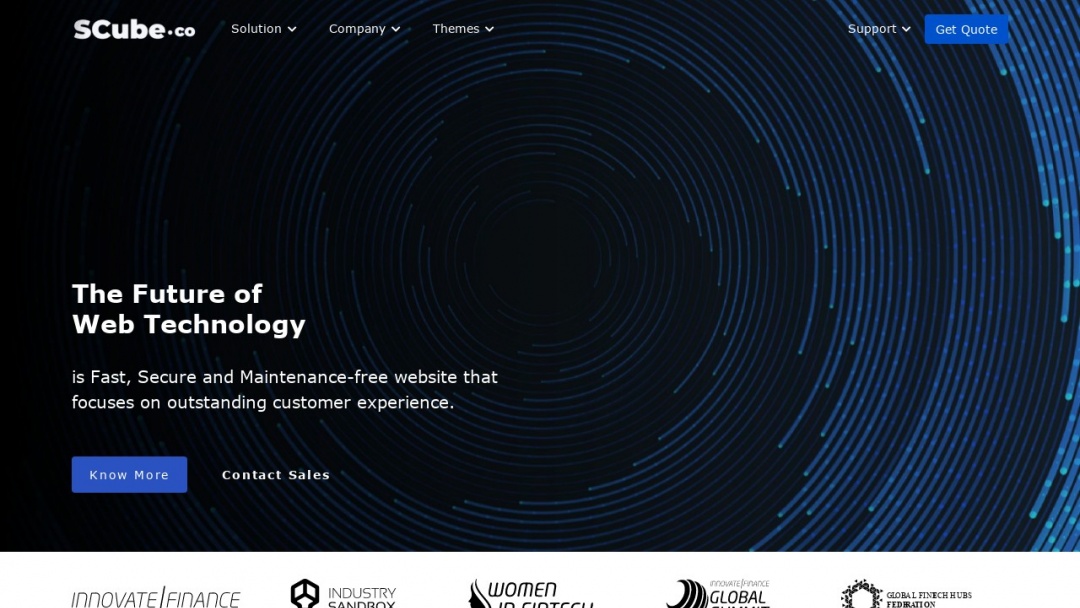 Screenshot of SCube Digital Media's Website