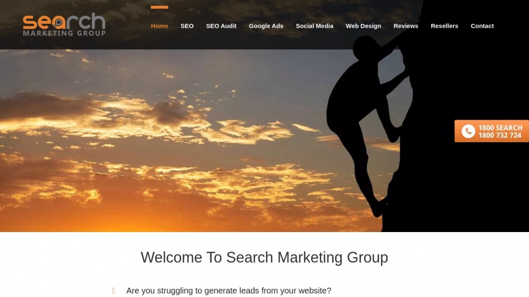 Screenshot of Search Marketing Group's Website