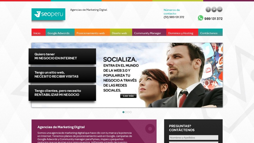 Screenshot of SEOPERU S.A.C's Website