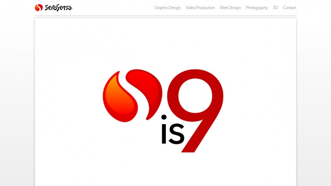 Screenshot of Serosensa Creative's Website