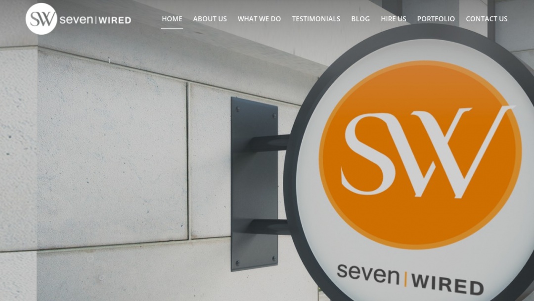 Screenshot of SevenWired's Website