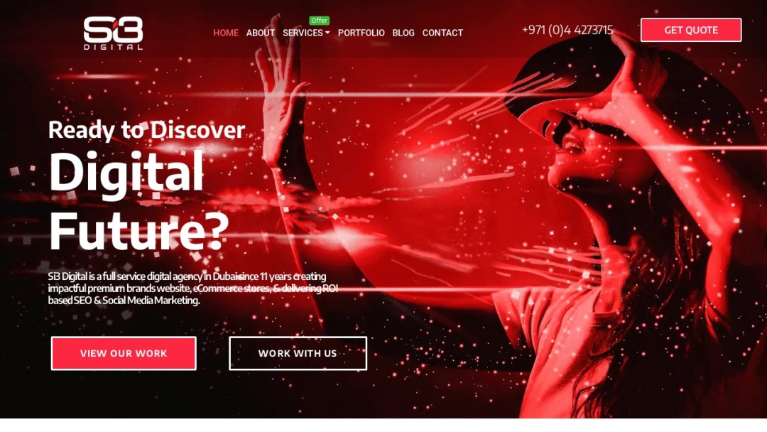 Screenshot of SI3 Digital's Website