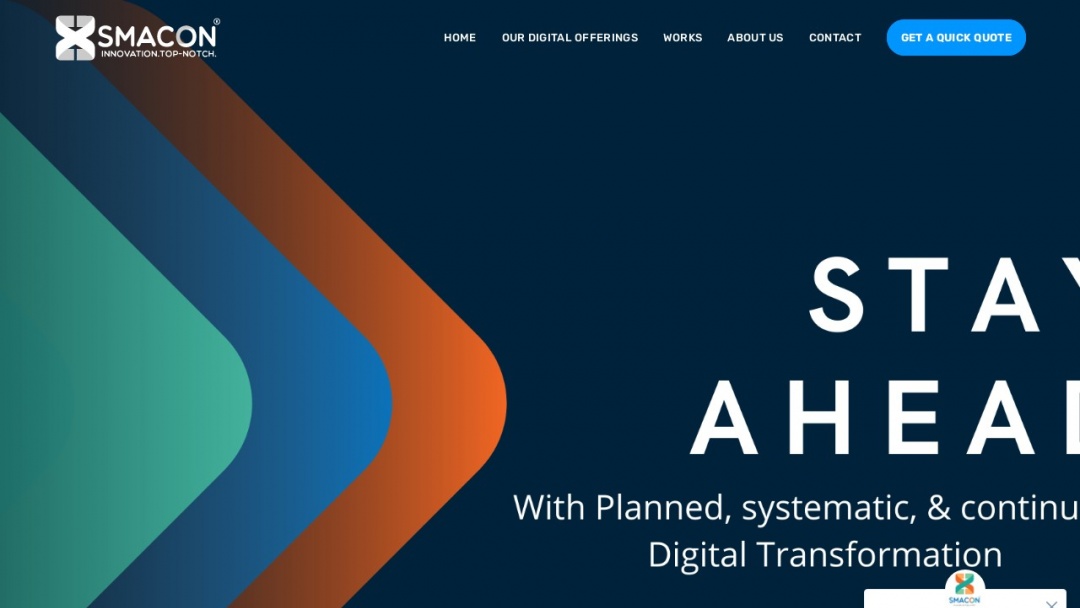 Screenshot of Smacon Technologies Private Limited's Website