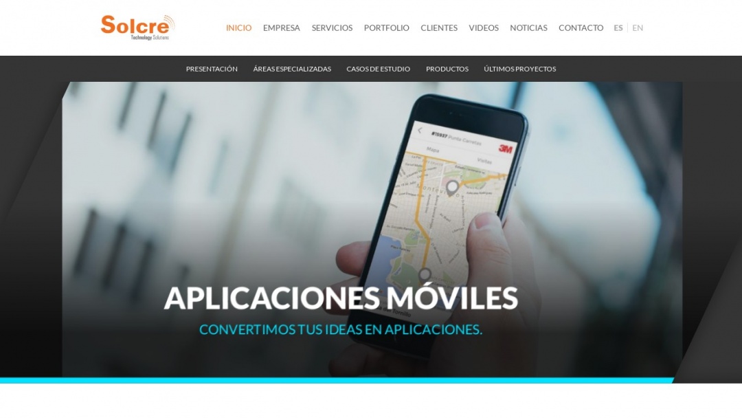 Screenshot of Solcre Technology Solutions's Website