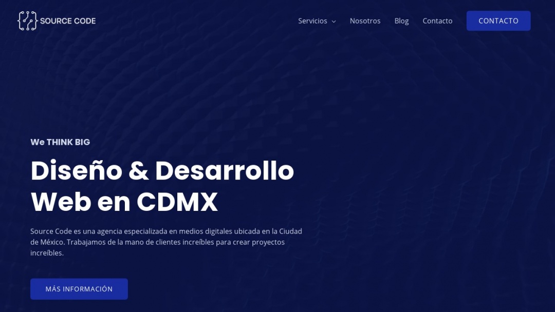 Screenshot of Source Code's Website