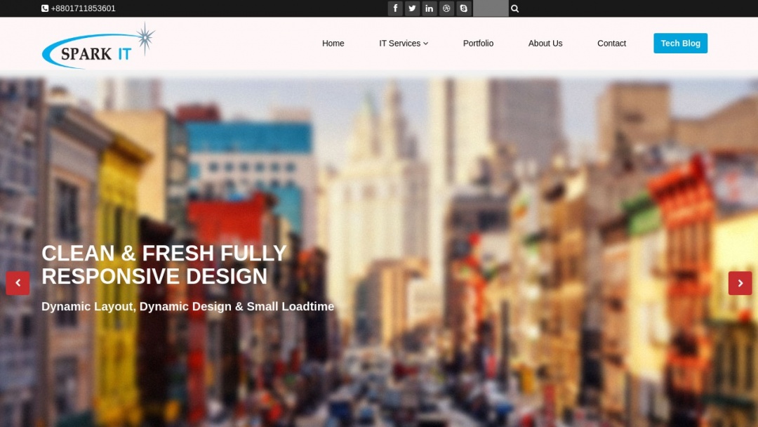 Screenshot of Spark IT's Website