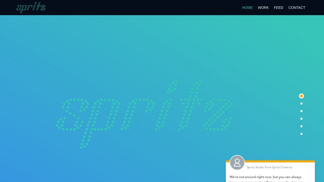 Screenshot of Spritz Creative's Website