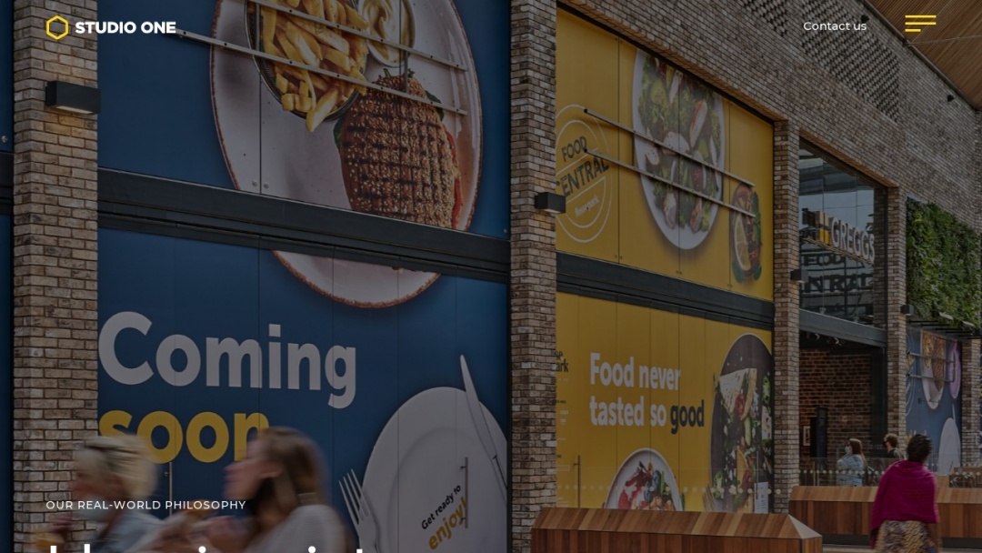 Screenshot of Studio One's Website