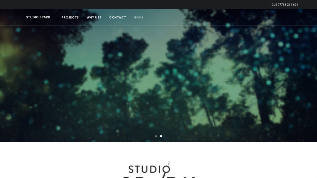 Screenshot of Studio Spark's Website
