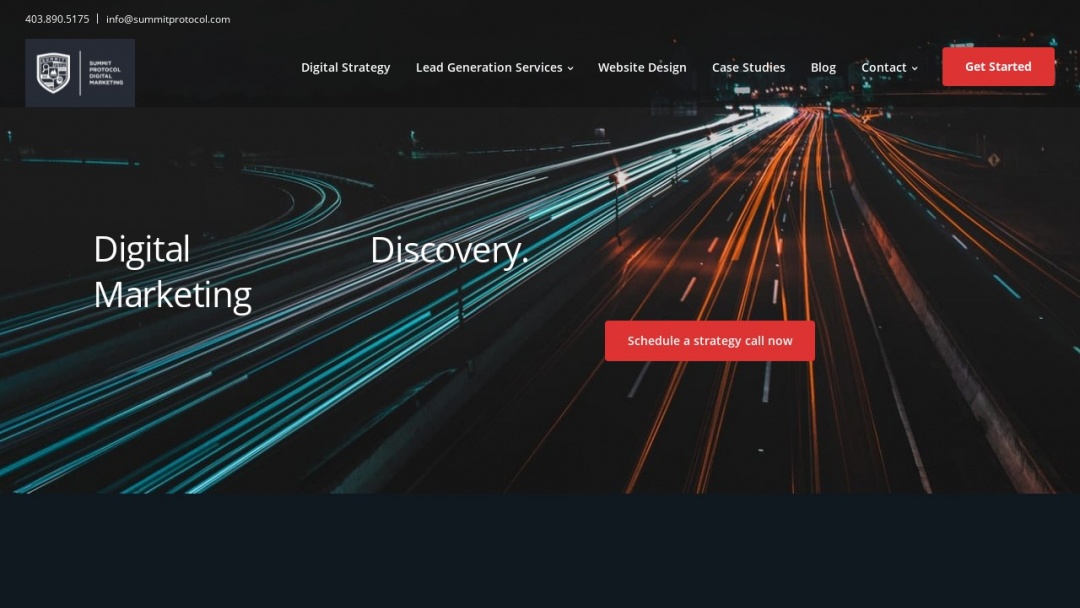 Screenshot of Summit Protocol Digital Marketing's Website