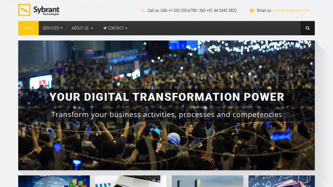Screenshot of Sybrant Technologies's Website