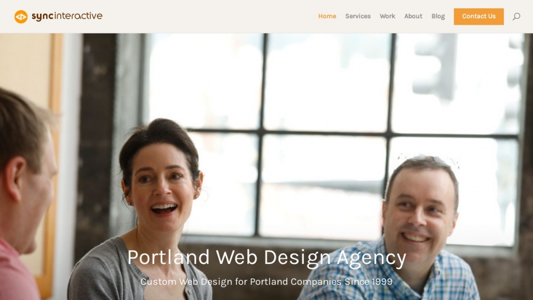 Screenshot of Sync Interactive's Website
