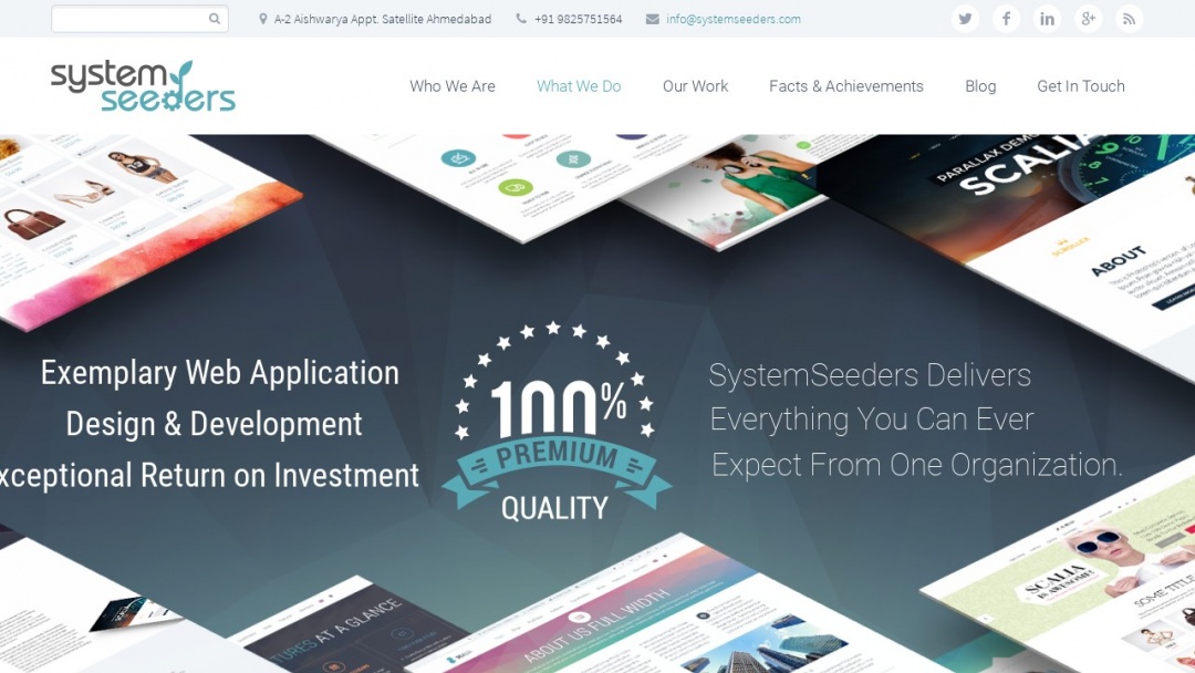 Screenshot of SystemSeeders Infotech LLP's Website