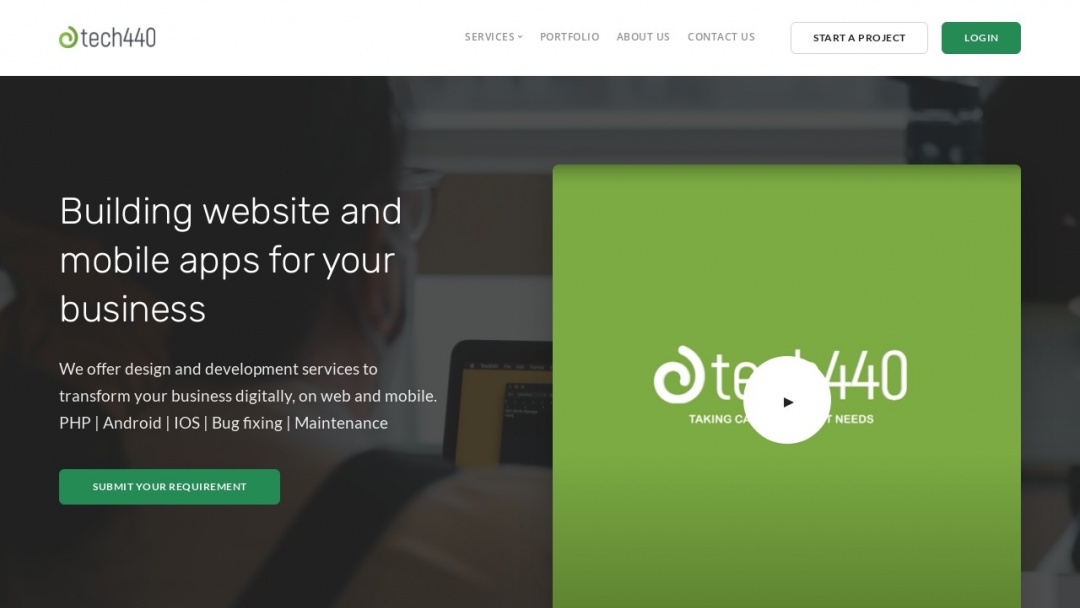 Screenshot of Tech440's Website