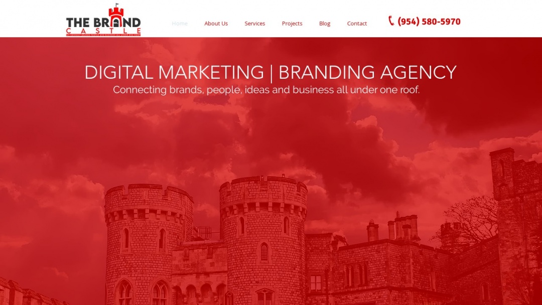 Screenshot of The Brand Castle's Website