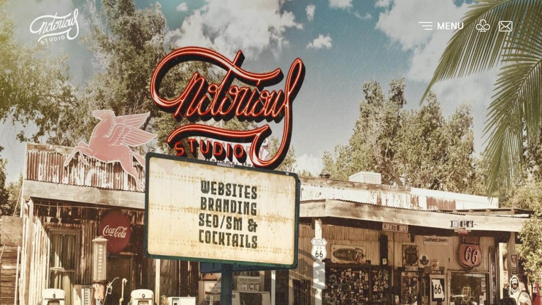 Screenshot of The Notorious Studio's Website