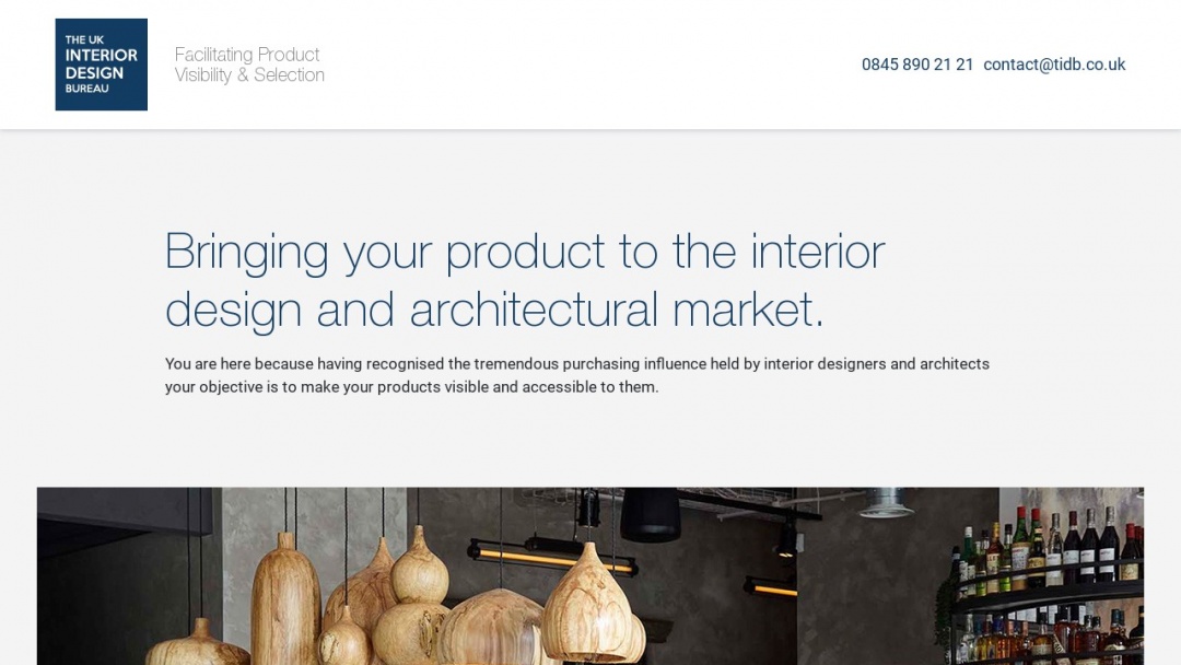 Screenshot of The UK Interior Design Bureau's Website