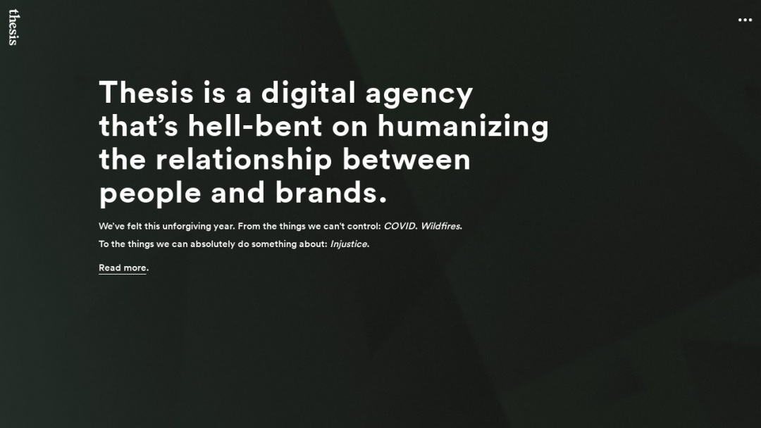 Screenshot of Thesis's Website