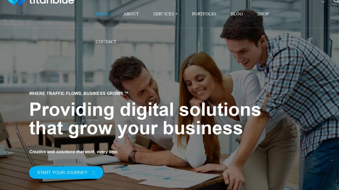 Screenshot of Titan Blue Australia's Website