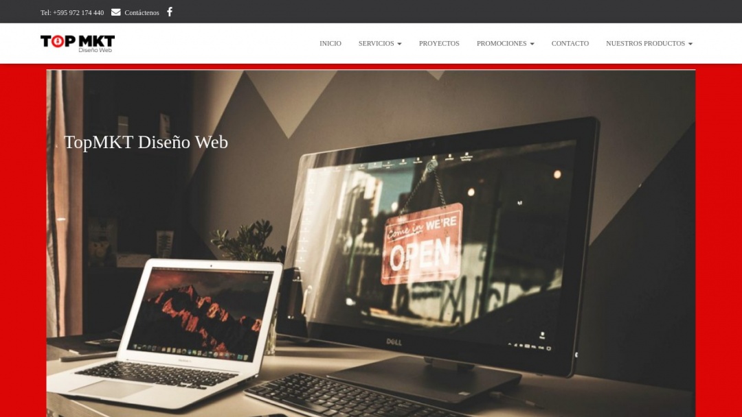 Screenshot of TOP MKT's Website