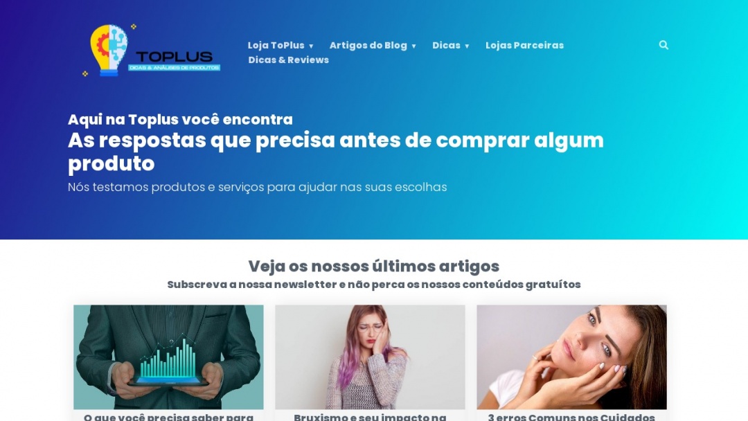 Screenshot of toPlus's Website