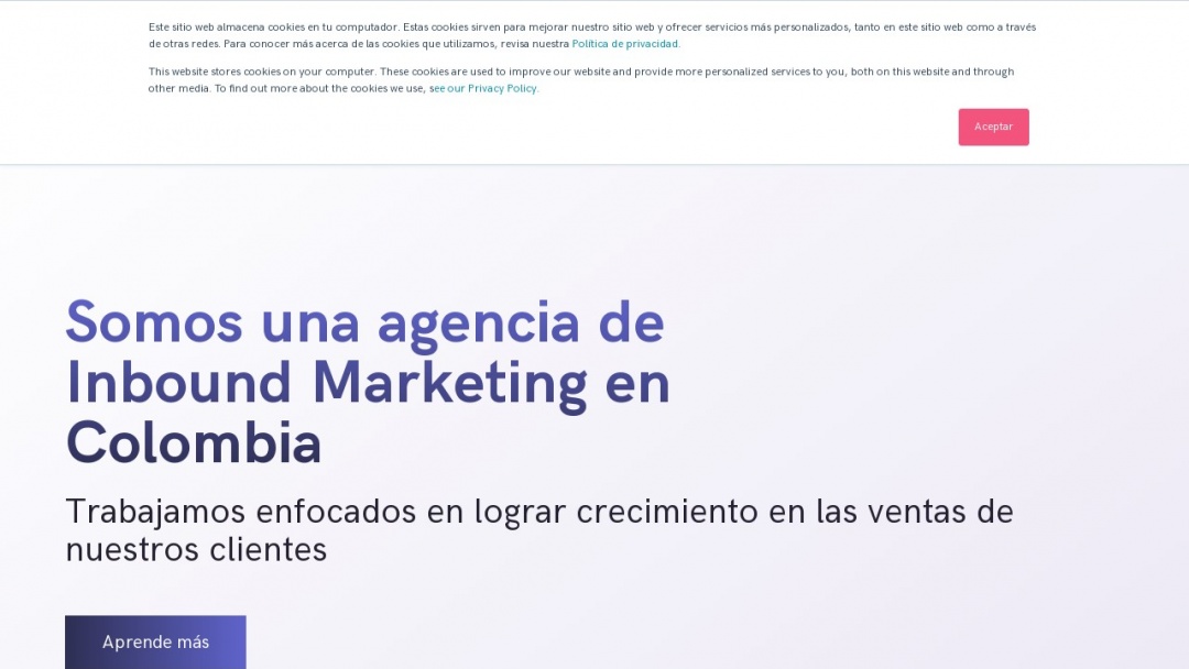 Screenshot of Triario's Website